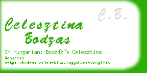 celesztina bodzas business card